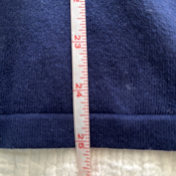 Lilly Polzer navy sweater with cute sleeves, size small, smoke, free home - Picture 5 of 6